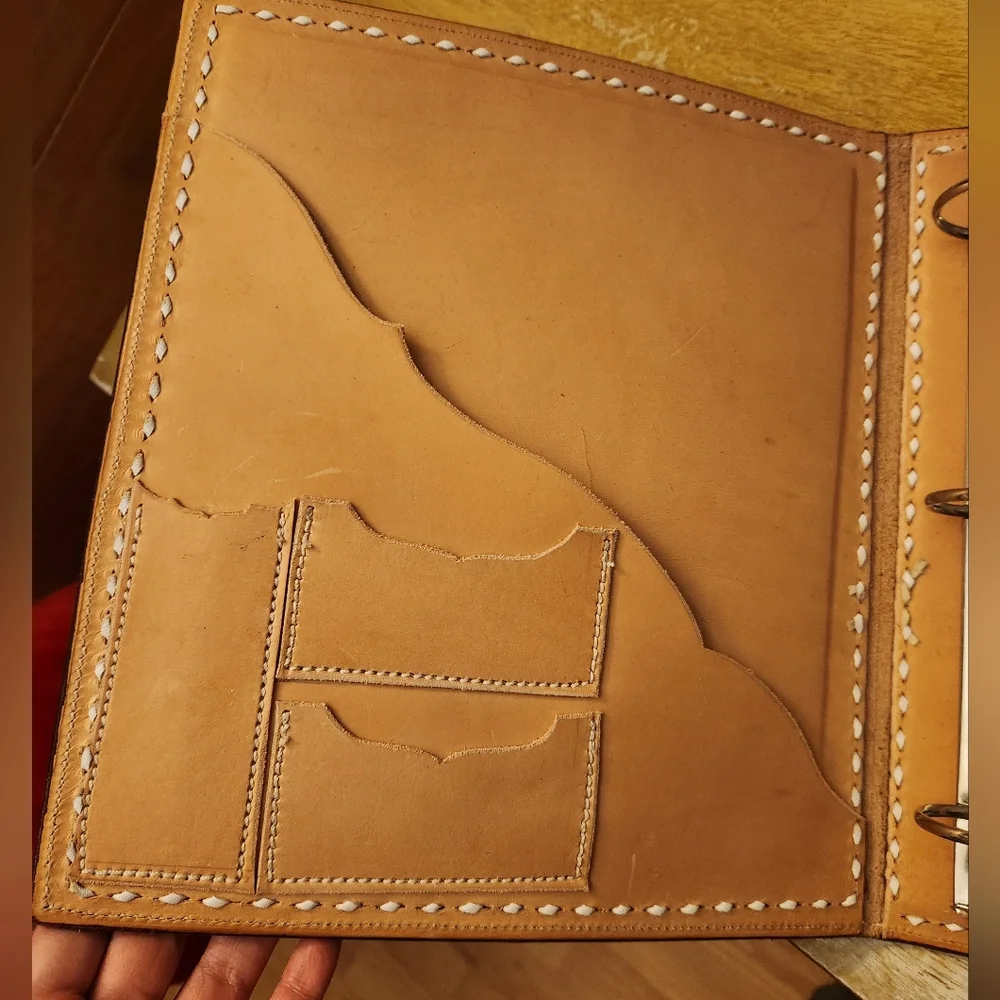Floral Leather Binder